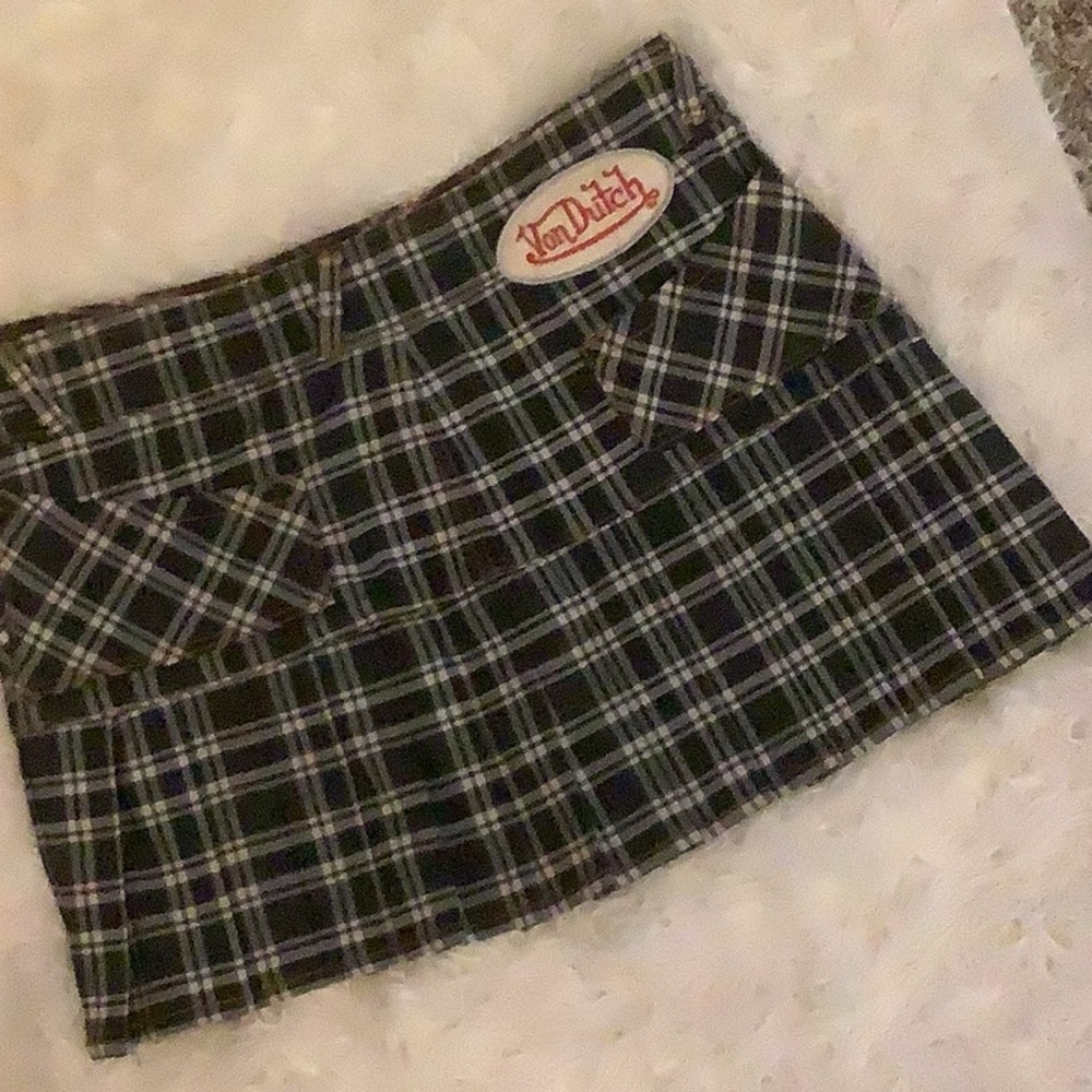 Von Dutch Y2k Pleated Schoolgirl Mini - Picture 3 of 5